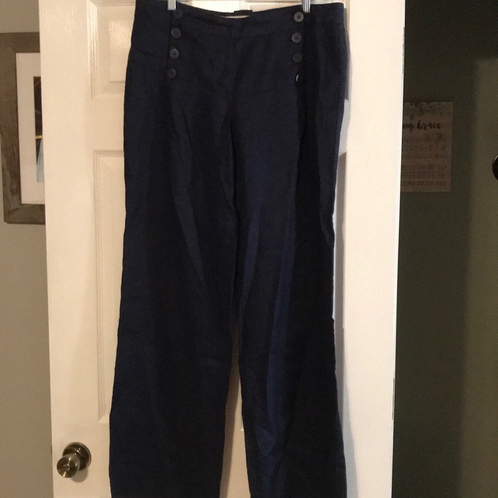 Wide leg linen pants